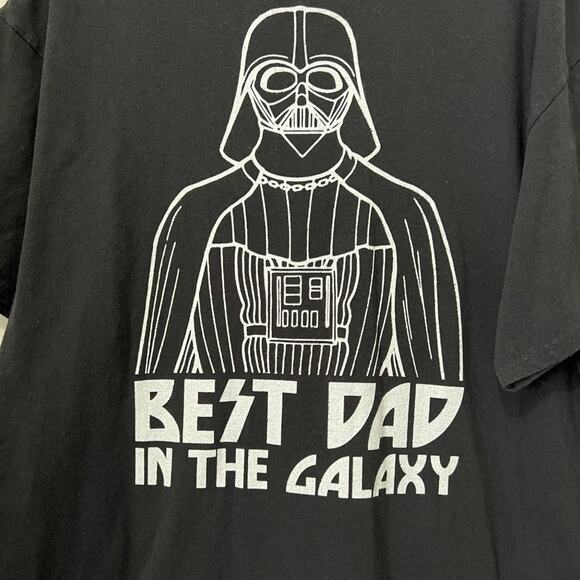 Star Wars Darth Vader Best Dad in the Galaxy T-Shirt Black | Men's Size XL - Picture 3 of 9